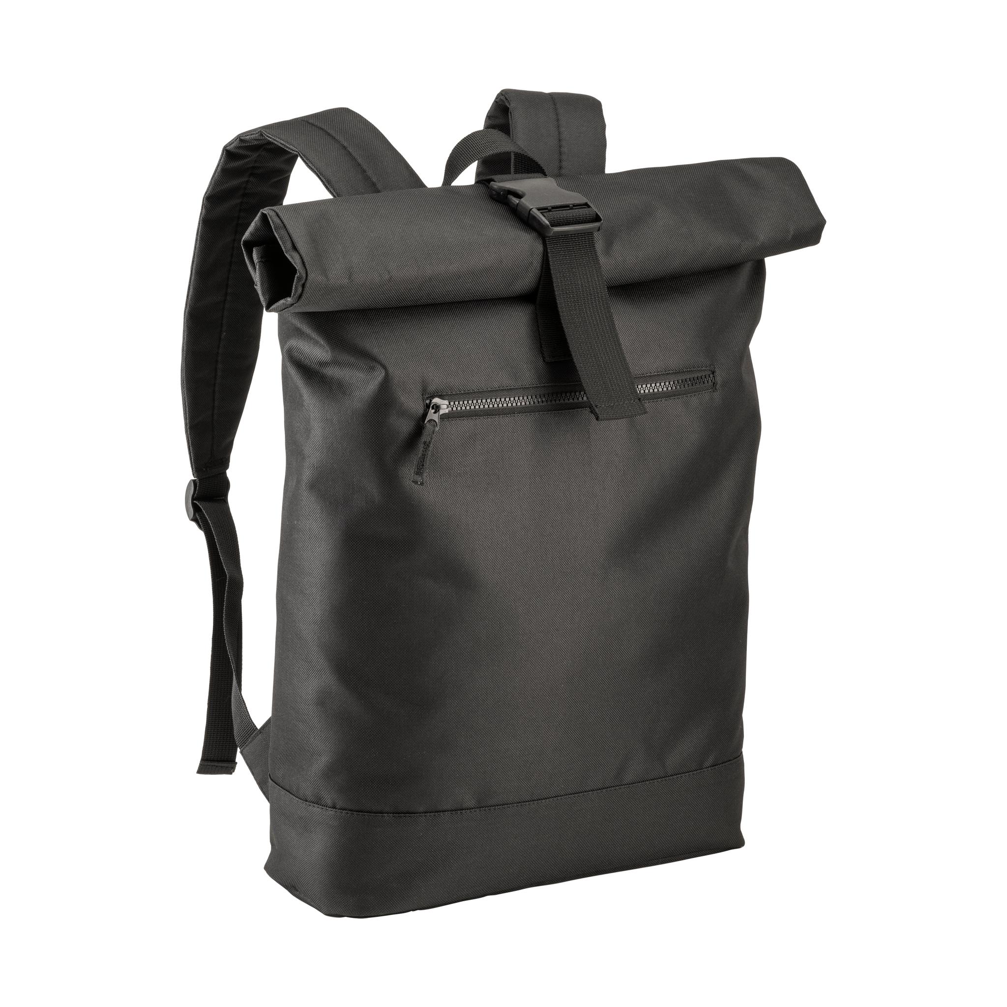 Zaino Roll porta PC (17") in poliestere riciclato R-PET con tasca esterna con cerniera Zaino Roll porta PC (17") in poliestere riciclato R-PET con tasca esterna con cerniera